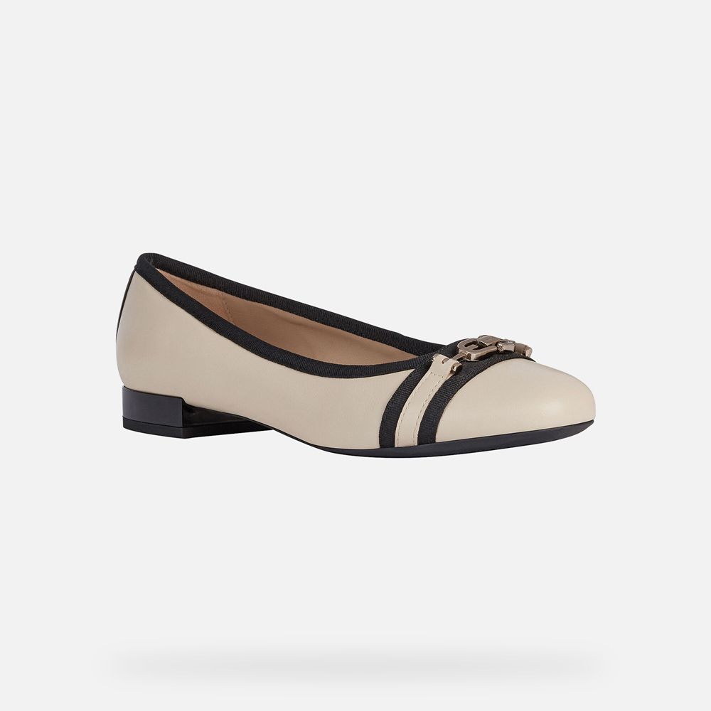 Ballerines Geox Wistrey - Beige/Noir - Femme 429763-ALW